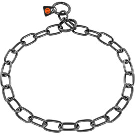 Collar acero inox negro eslabón semi-largo Ø 3mm